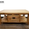 Bàn sofa gỗ sồi tự nhiên 1 hộc giữa BSF-12SM
