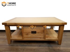 Bàn sofa gỗ sồi tự nhiên 1 hộc giữa BSF-12SM