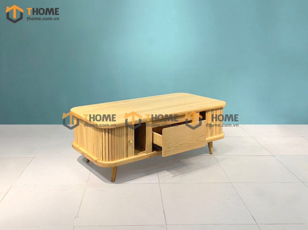 Bàn sofa gỗ sồi tự nhiên Nova lan sọc BSFMG-11SN