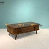 Bàn sofa gỗ sồi tự nhiên Nova lan sọc thấp BSFMG-09SN