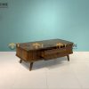 Bàn sofa gỗ sồi tự nhiên Nova lan sọc thấp BSFMG-09SN