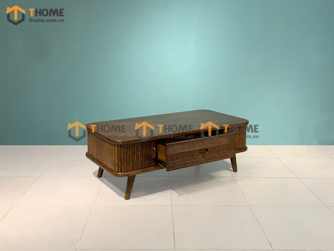 Bàn sofa gỗ sồi tự nhiên Nova lan sọc thấp BSFMG-09SN