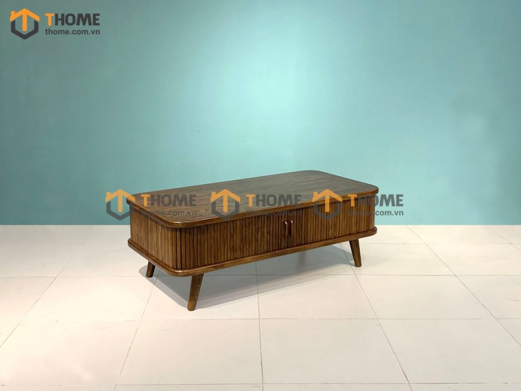 Bàn sofa gỗ sồi tự nhiên Nova lan sọc thấp BSFMG-09SN