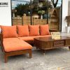 Bàn sofa gỗ sồi tự nhiên Nova lan sọc thấp BSFMG-09SN
