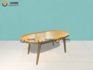 Bàn sofa gỗ sồi tự nhiên Oval 1 tầng BSFMG-16SN