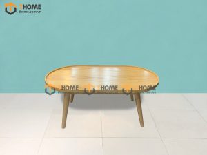Bàn sofa gỗ sồi tự nhiên Oval 1 tầng BSFMG-16SN