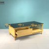 Bàn sofa gỗ sồi tự nhiên Polo lan sọc 1 hộc keo BSFMG-08SN