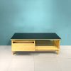 Bàn sofa gỗ sồi tự nhiên Polo lan sọc 1 hộc keo BSFMG-08SN