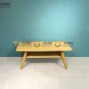 Bàn sofa gỗ sồi tự nhiên Sunrise 2 tầng BSFMG-15SN