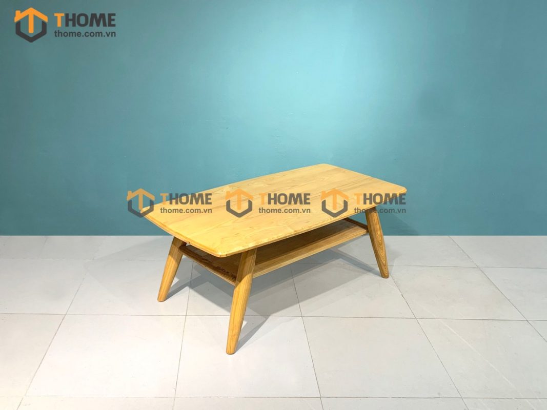 Bàn sofa gỗ sồi tự nhiên Sunrise 2 tầng BSFMG-15SN