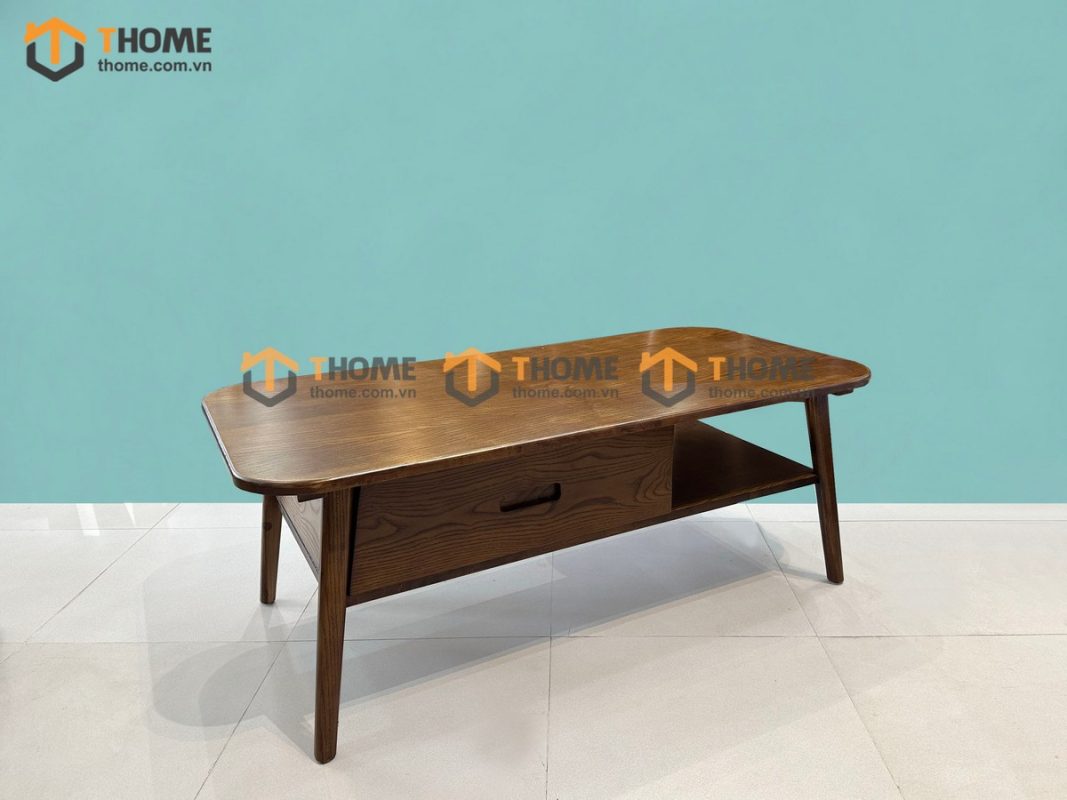 Bàn sofa gỗ sồi tự nhiên 1 hộc kéo Merci BSFMG-25SN