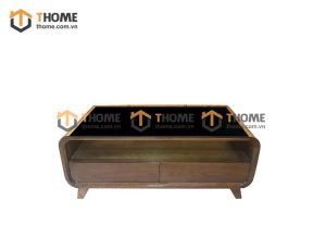 Bàn sofa gỗ sồi tự nhiên 2 hộc kéo BSFMG-26SN