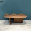 Bàn sofa gỗ sồi tự nhiên mặt xoài màu óc chó Movado BSFMG-24SN