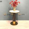 Bàn sofa góc mặt đá chân inox pvd BSFMĐ-10INOX