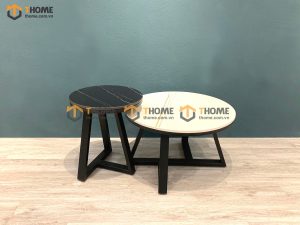 Bàn sofa mặt đá chân sắt Burbury BSFMĐ-02INOX