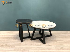 Bàn sofa mặt đá chân sắt Burbury BSFMĐ-02INOX