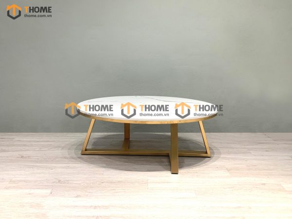 Bàn sofa mặt đá chân sắt Mango BSFMĐ-11INOX