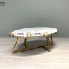 Bàn sofa mặt đá chân sắt Mango BSFMĐ-11INOX
