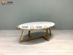 Bàn sofa mặt đá chân sắt Mango BSFMĐ-11INOX