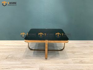 Bàn sofa mặt kính chân inox pvd nhập khẩu Guess BSFMK-15INOX