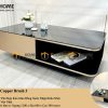 Bàn sofa nhập khẩu inox mạ pvd đồng xước hình chữ nhật BSF-05NK