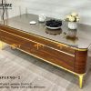 Bàn sofa nhập khẩu mặt đá hình chữ nhật hở chân BSF-03NK