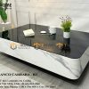 Bàn sofa nhập khẩu mặt đá hình chữ nhật kín chân BSF-04NK
