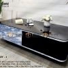 Bàn sofa nhập khẩu mặt đá hình chữ nhật kín chân BSF-04NK