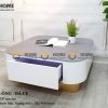 Bàn sofa nhập khẩu mặt đá hình vuông kín chân BSF-02NK