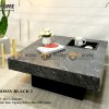 Bàn sofa nhập khẩu mặt đá hình vuông kín chân BSF-02NK