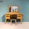 Bàn trang điểm gỗ sồi tự nhiên 4 hộc kéo Como 01BTD-12SM