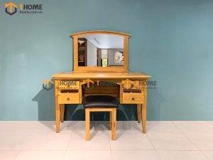 Bàn trang điểm gỗ sồi tự nhiên 4 hộc kéo Como 01BTD-12SM