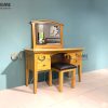 Bàn trang điểm gỗ sồi tự nhiên 4 hộc kéo Como 01BTD-12SM