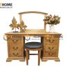 Bàn trang điểm gỗ sồi tự nhiên 6 hộc kéo Tuscany BTD-13SM