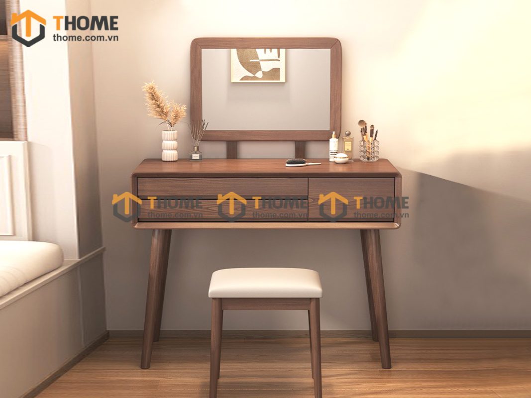 Bàn trang điểm gỗ sồi tự nhiên Cogo BTD-06SN