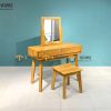 Bàn trang điểm gỗ sồi tự nhiên Como BTD-06SM