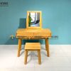 Bàn trang điểm gỗ sồi tự nhiên Como BTD-06SM