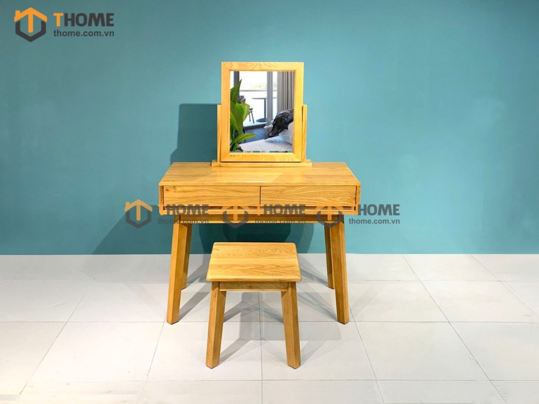 Bàn trang điểm gỗ sồi tự nhiên Como BTD-06SM