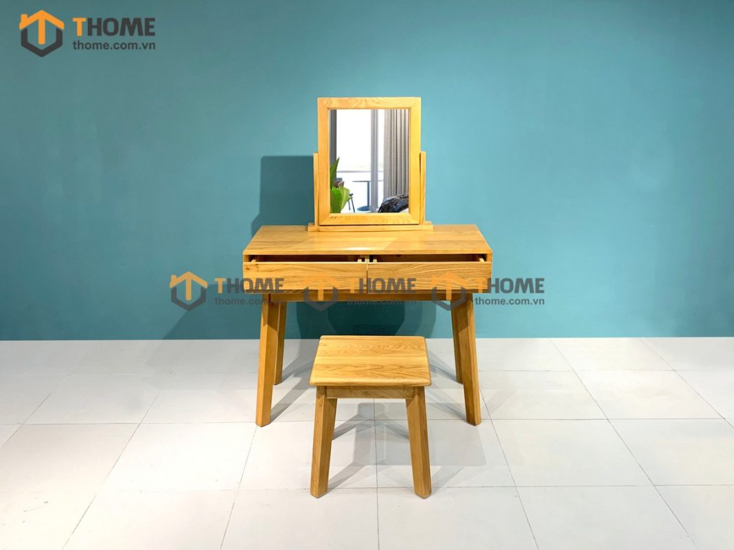 Bàn trang điểm gỗ sồi tự nhiên Como BTD-06SM
