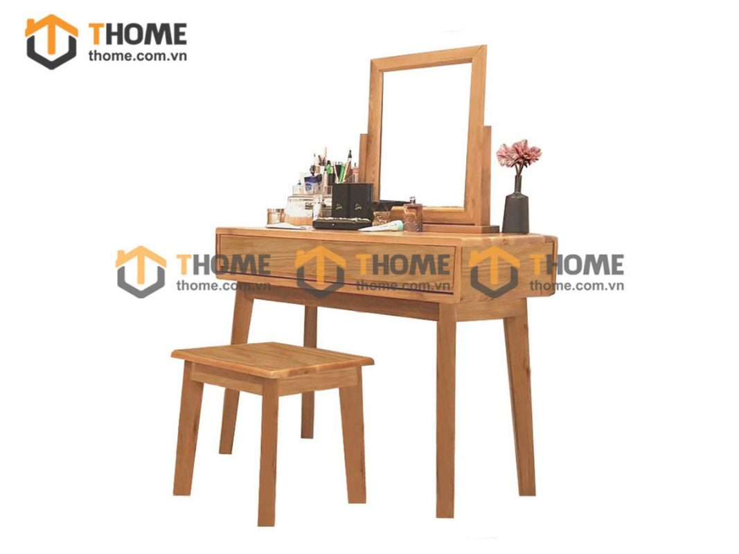 Bàn trang điểm gỗ sồi tự nhiên Como BTD-06SM