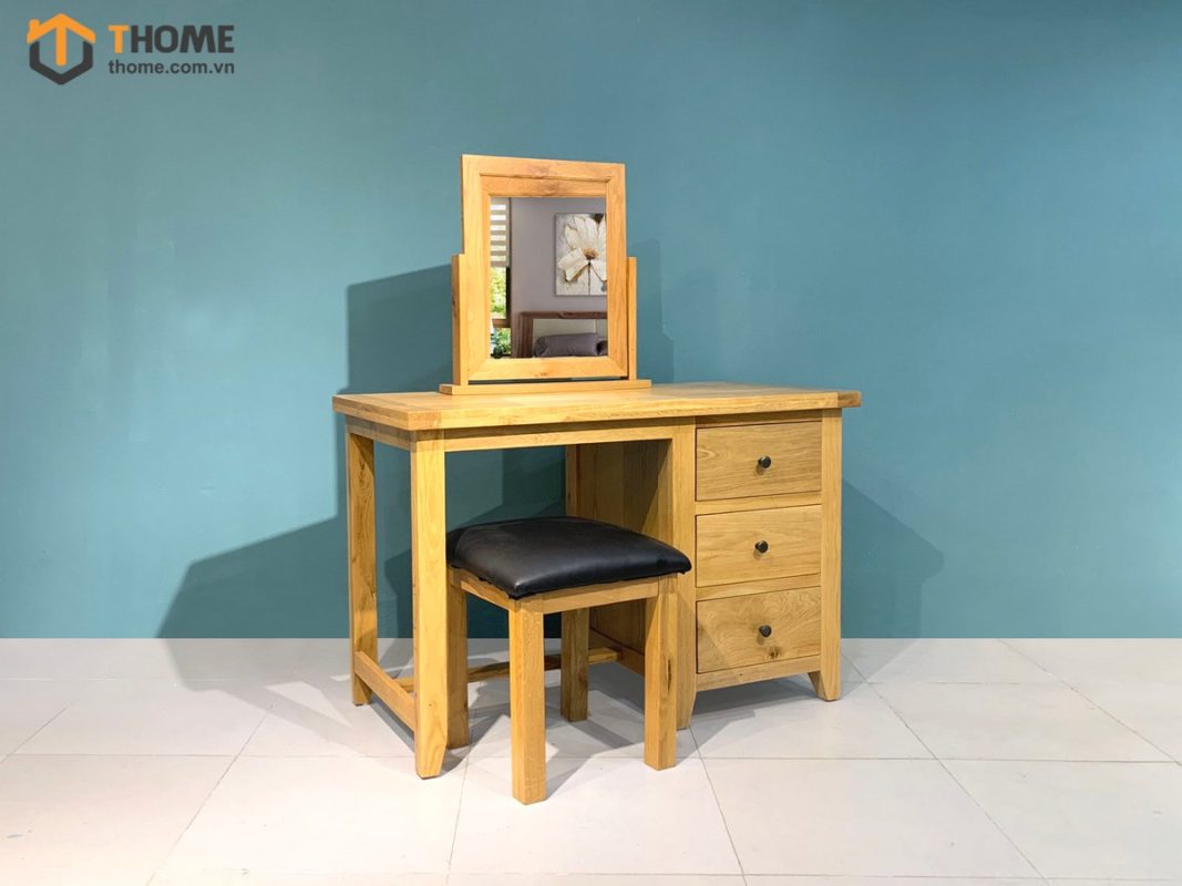 Bàn trang điểm gỗ sồi tự nhiên Harris BTD-04SM