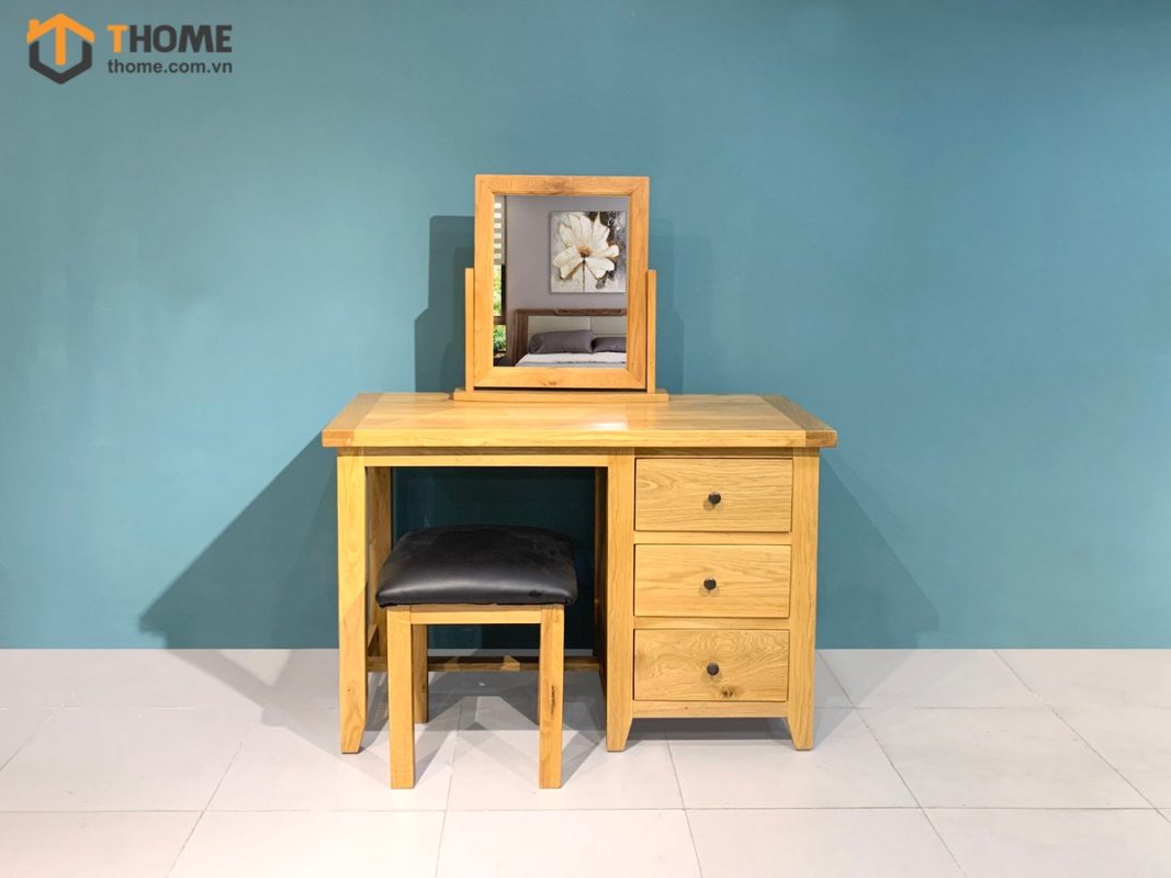 Bàn trang điểm gỗ sồi tự nhiên Harris BTD-04SM