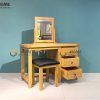 Bàn trang điểm gỗ sồi tự nhiên Harris BTD-04SM