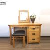 Bàn trang điểm gỗ sồi tự nhiên Harris BTD-04SM