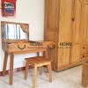 Bàn trang điểm gỗ sồi tự nhiên lật Como BTD-17SM