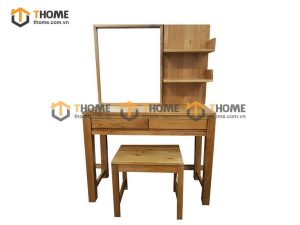 Bàn trang điểm gỗ sồi tự nhiên liên hợp kiểu 01 BTD-09SM