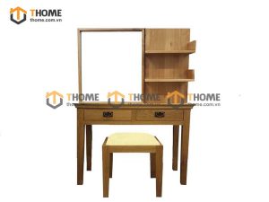 Bàn trang điểm gỗ sồi tự nhiên liên hợp kiểu 02 BTD-10SM