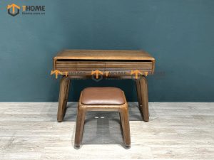 Bàn trang điểm gỗ sồi tự nhiên Luxury BTD-03SN