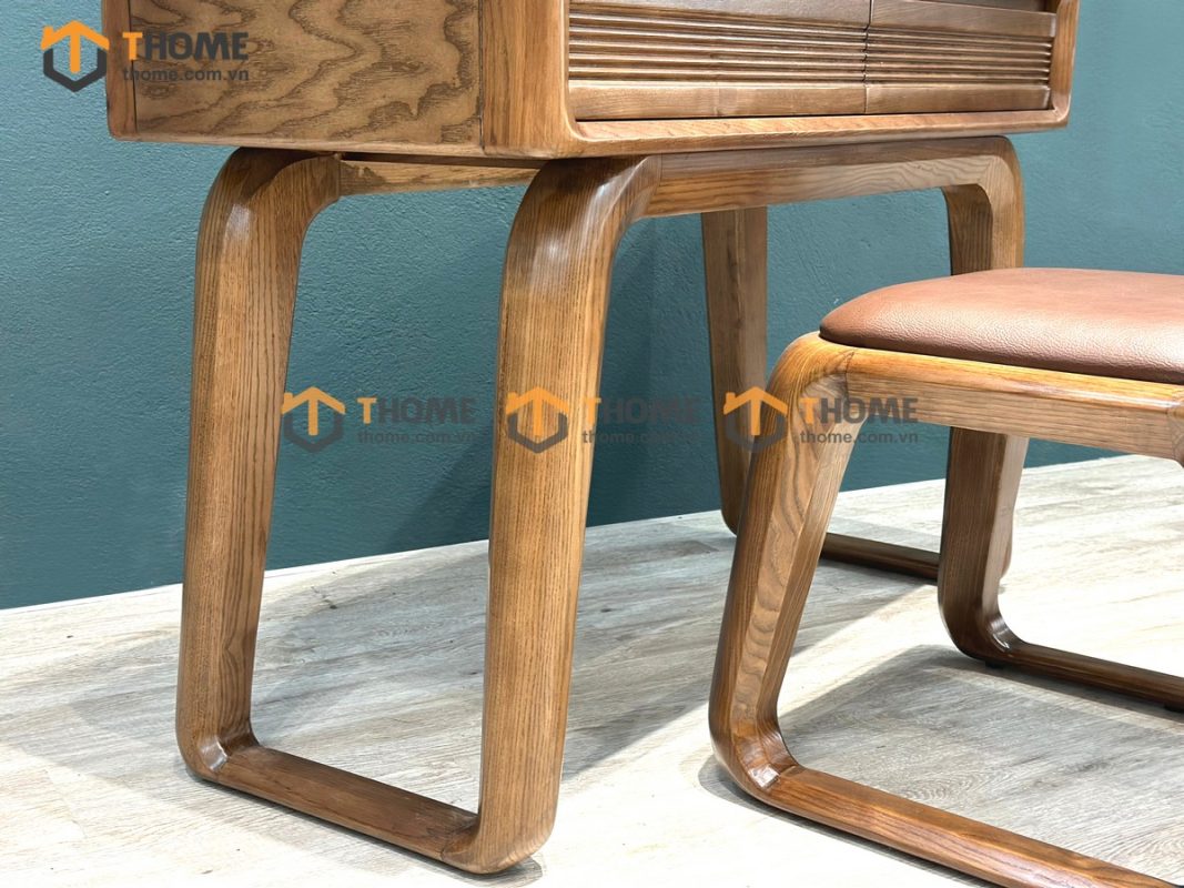Bàn trang điểm gỗ sồi tự nhiên Luxury BTD-03SN