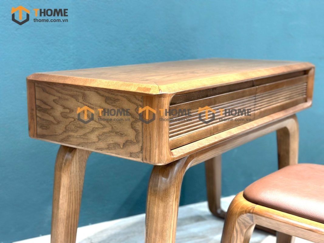 Bàn trang điểm gỗ sồi tự nhiên Luxury BTD-03SN